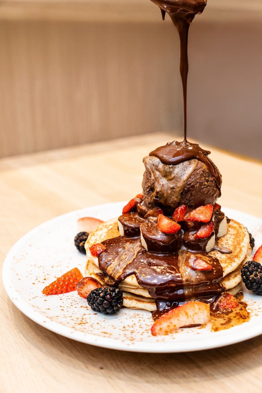 Fluffy American pancakes at MOAK Pancakes Amsterdam
