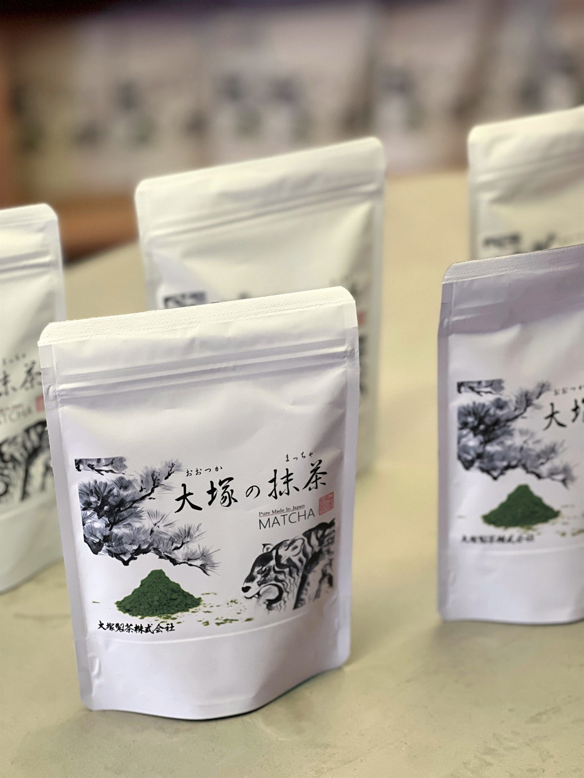 Otsuka Seicha matcha bags at Matcha Atelier Amsterdam